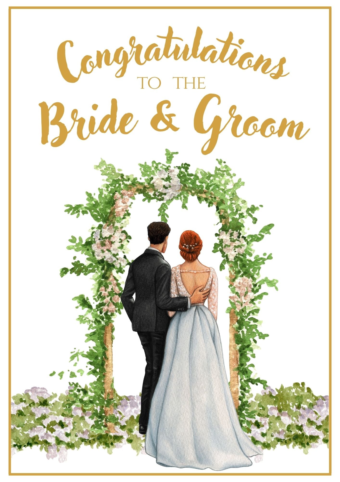 Wedding Card - Garland Couple 012 The Celtic Saint Wedding Card - Garland Couple 012 The Celtic Saint