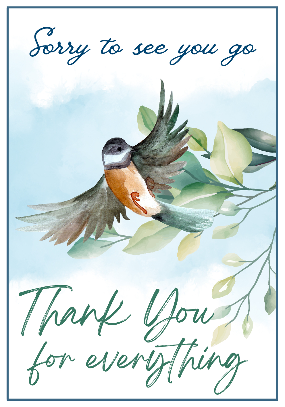Job Leaver Card - Farewell Bird