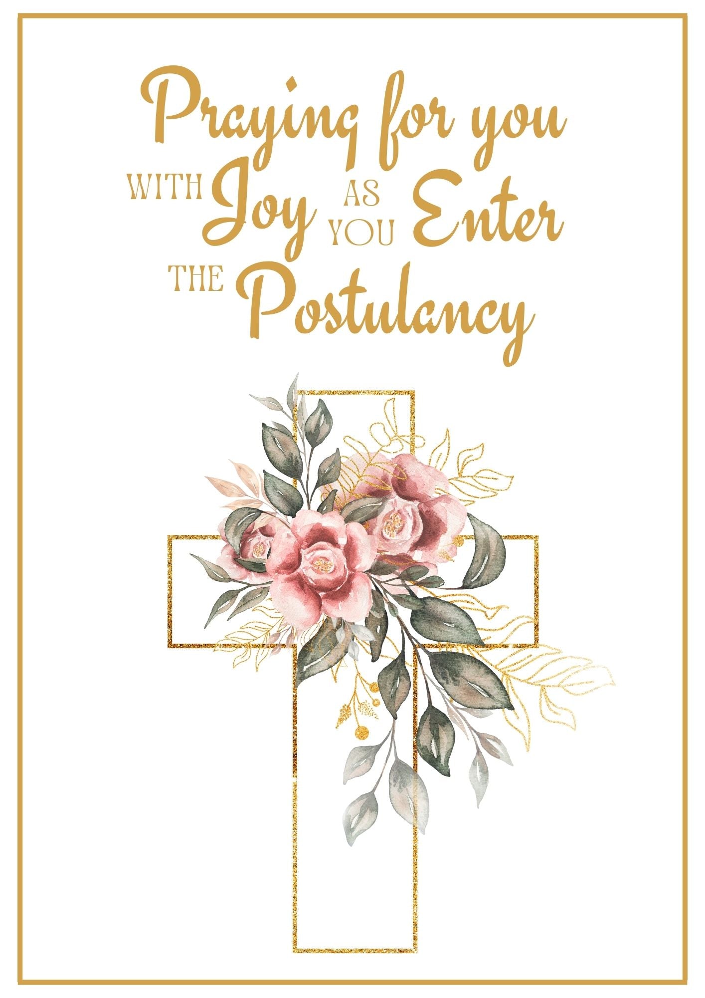 Postulancy Card - Roses Cross