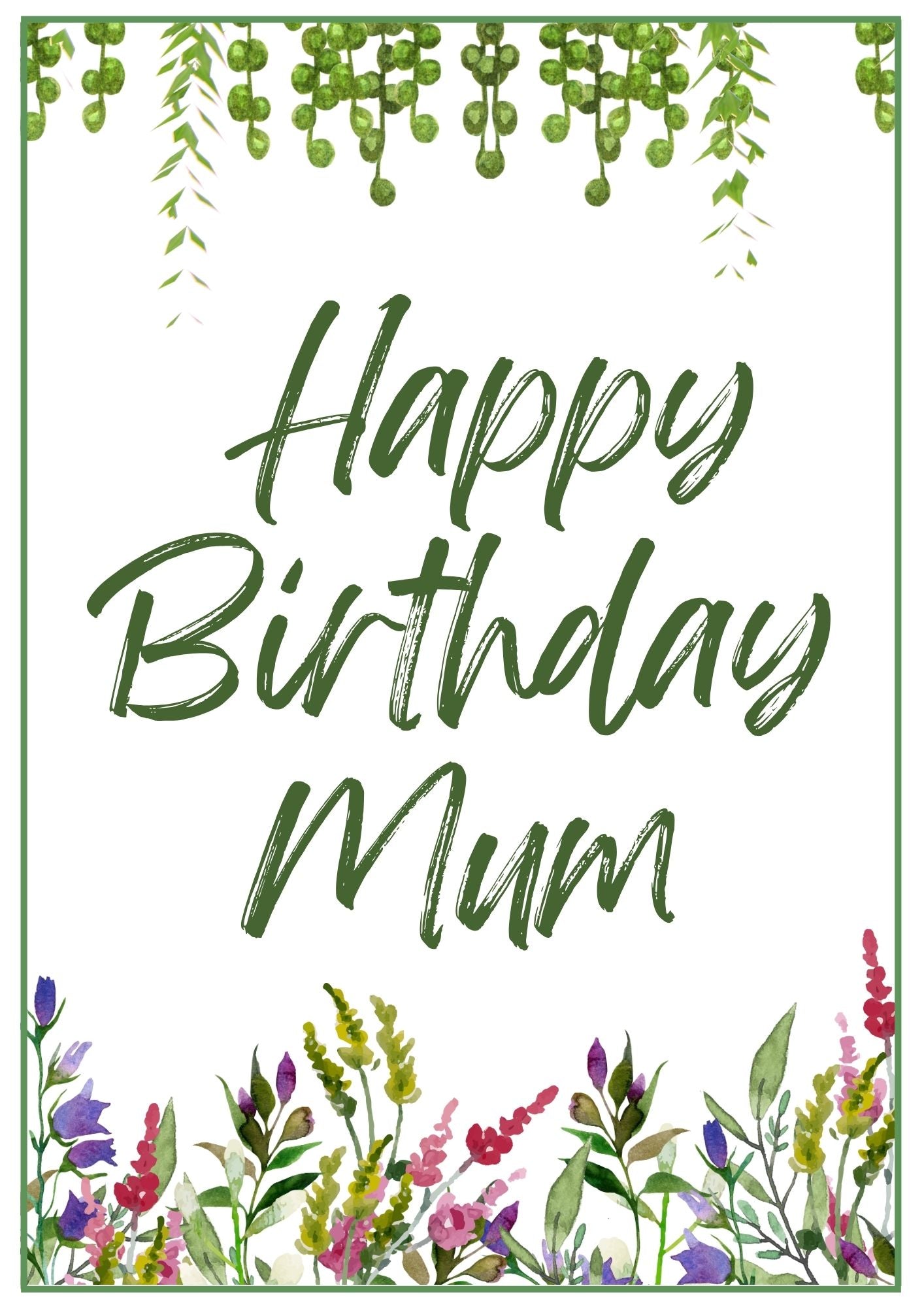 Birthday Card - Wildflowers