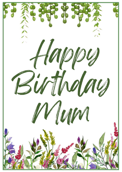 Birthday Card - Wildflowers
