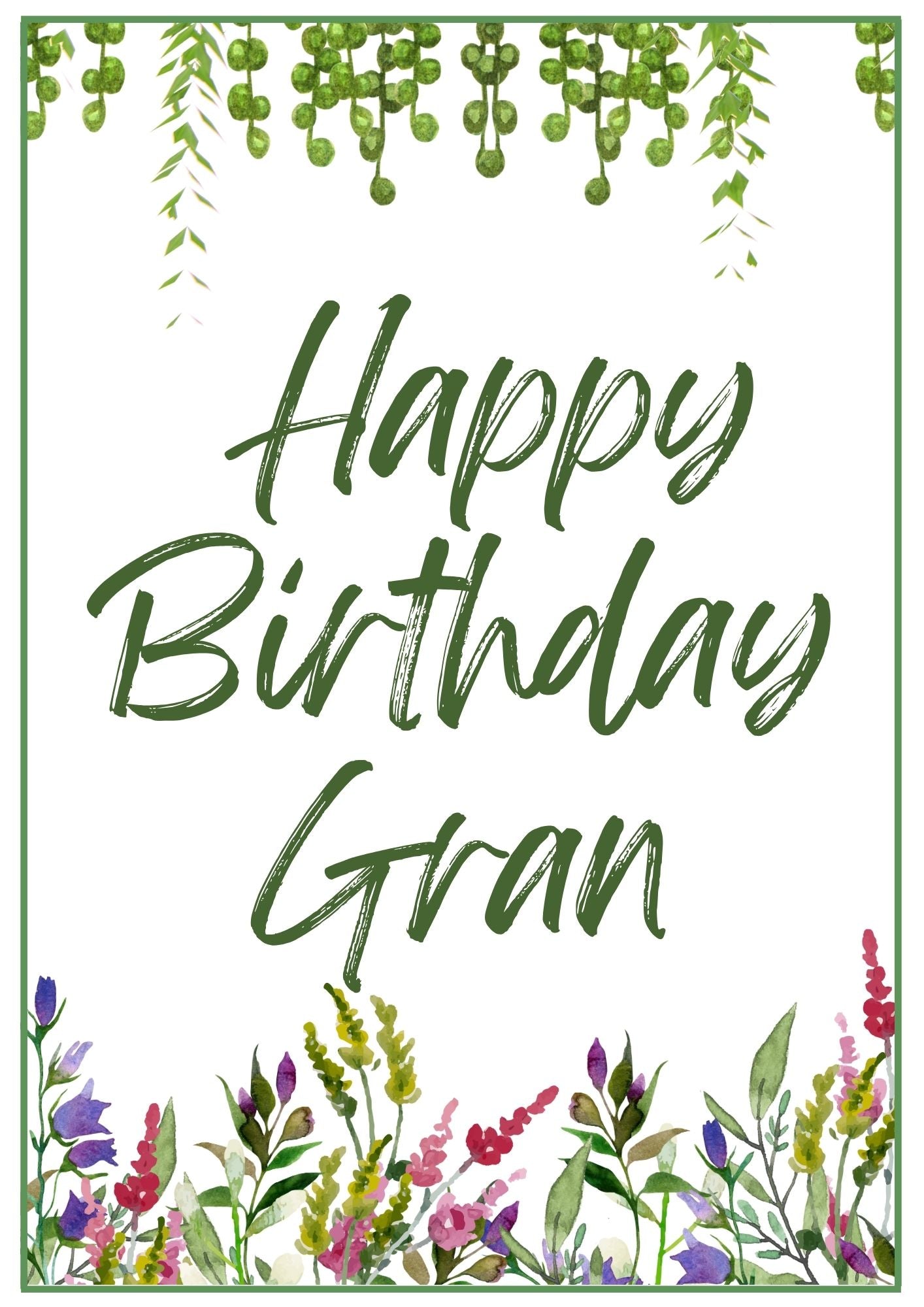 Birthday Card - Wildflowers
