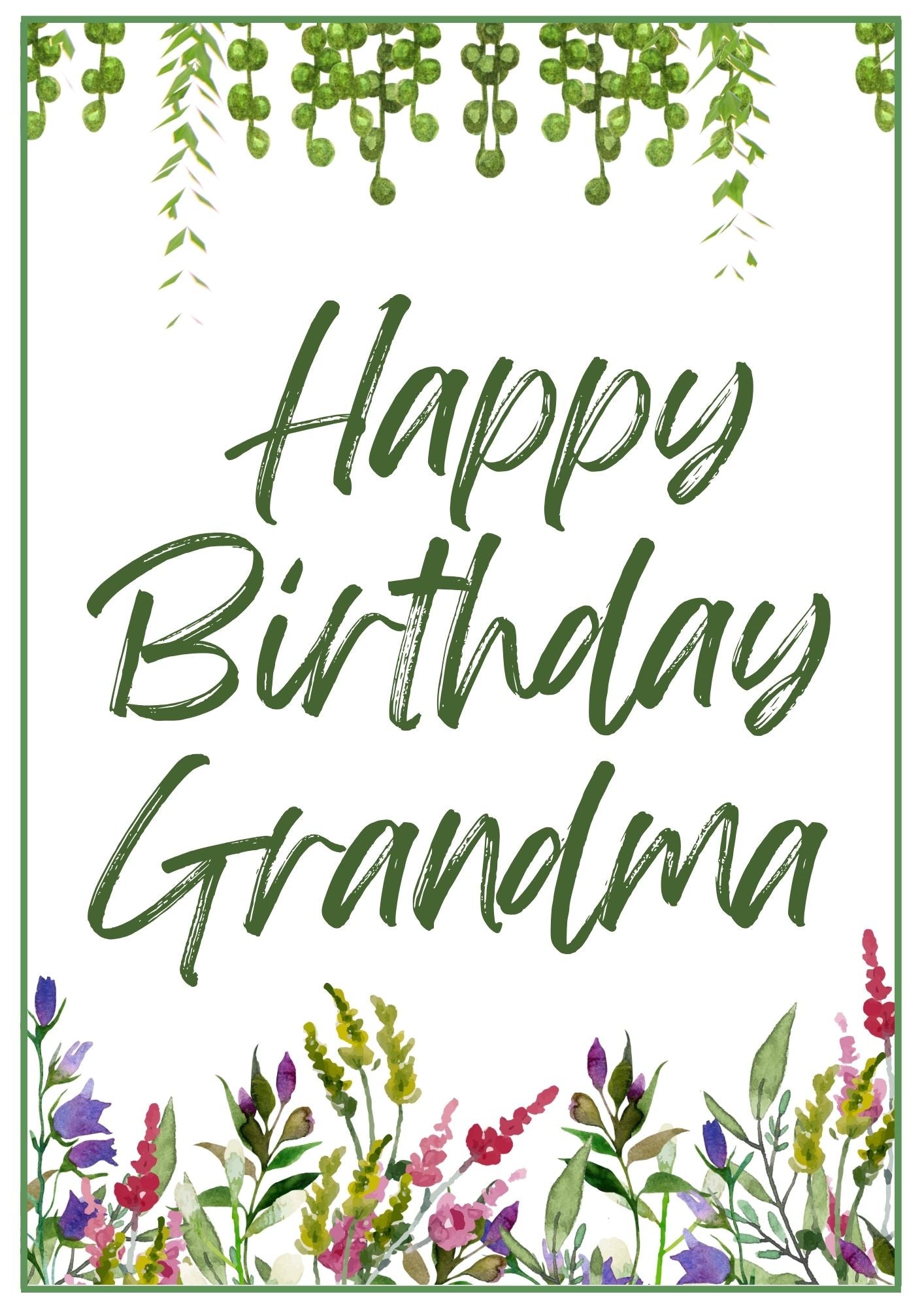 Birthday Card - Wildflowers