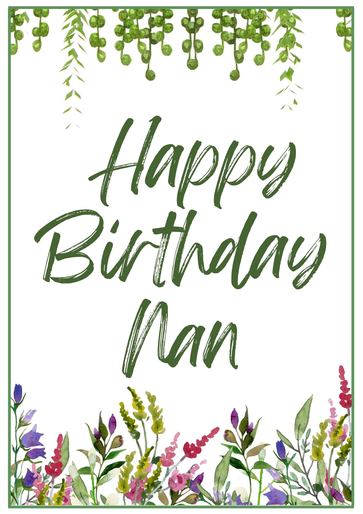 Birthday Card - Wildflowers