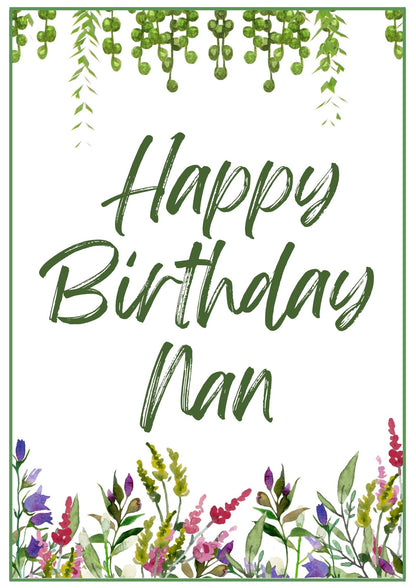 Birthday Card - Wildflowers
