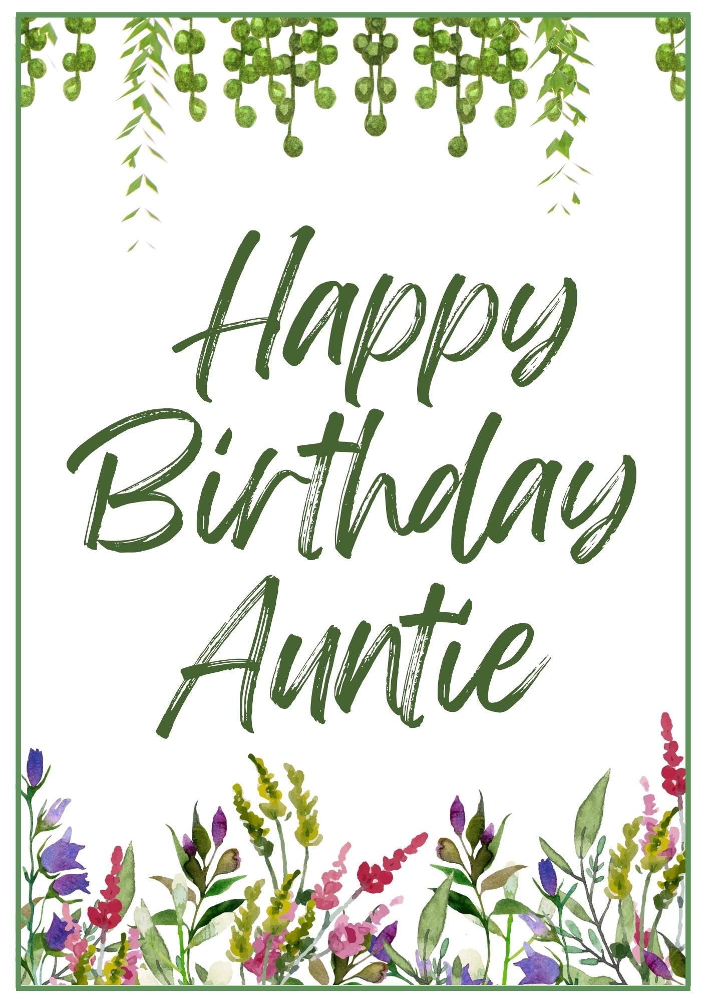 Birthday Card - Wildflowers