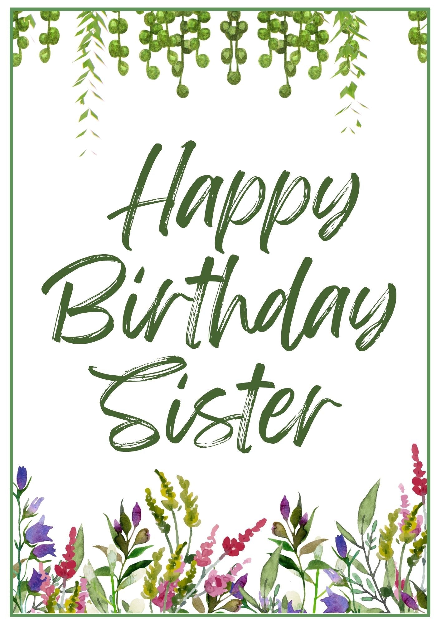 Birthday Card - Wildflowers