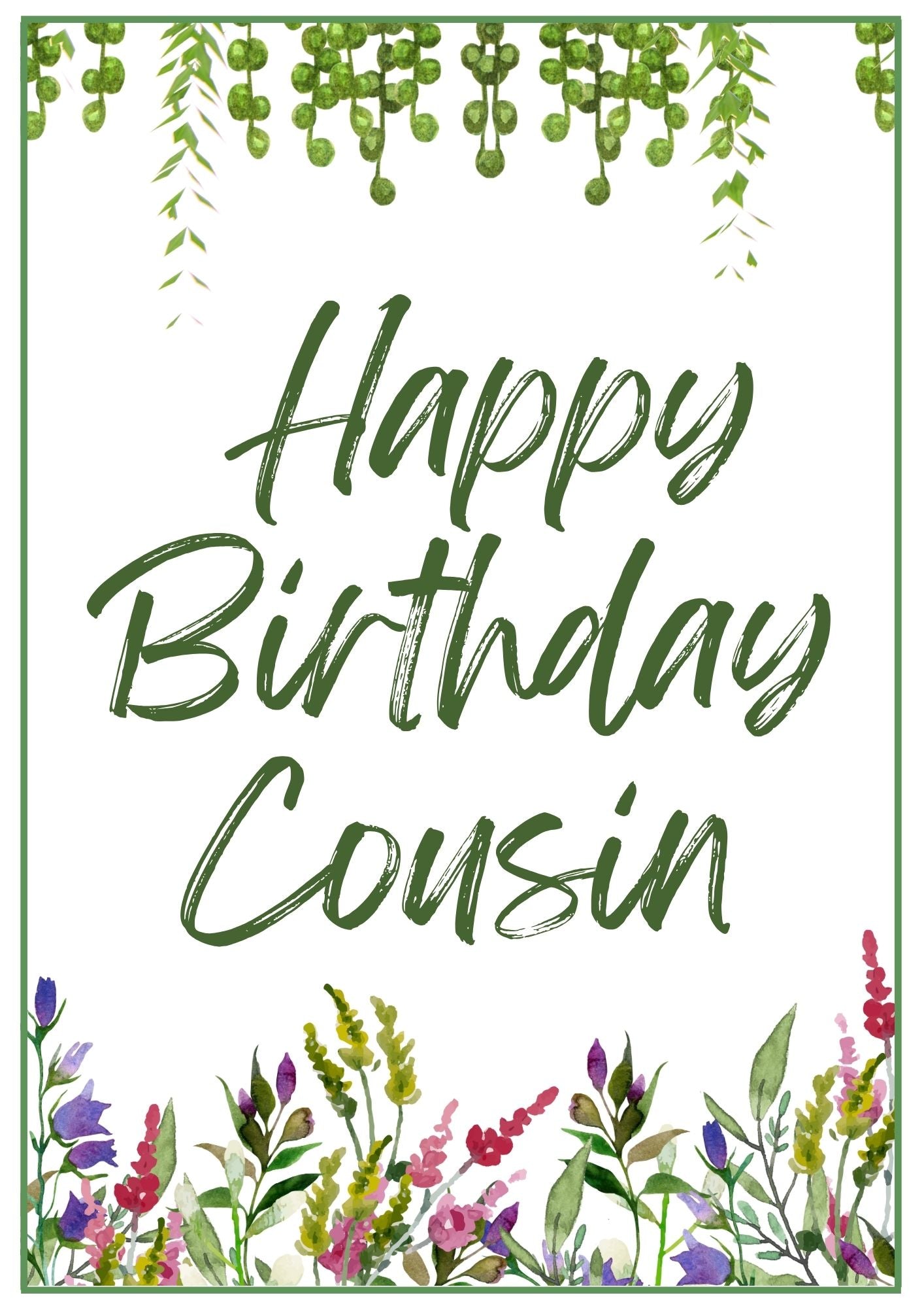 Birthday Card - Wildflowers