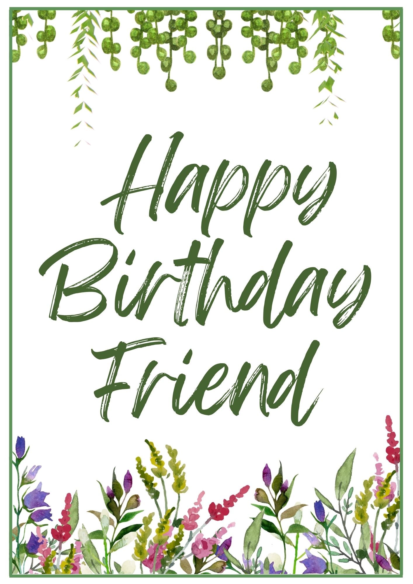 Birthday Card - Wildflowers