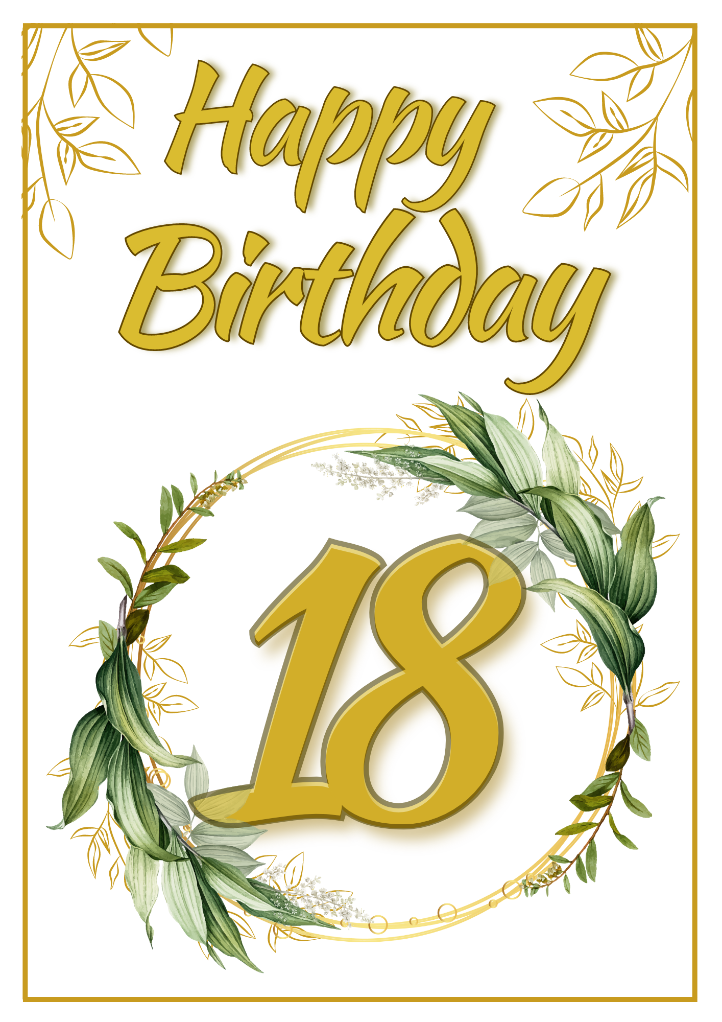 Birthday Card - Significant Gold