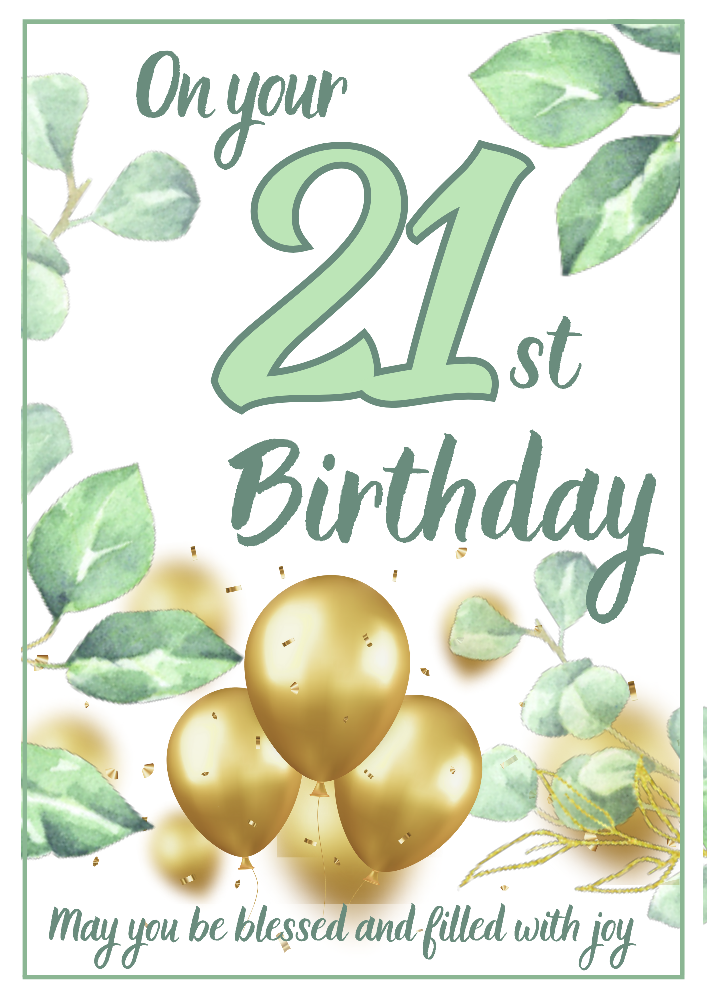 Birthday Card - Significant Green