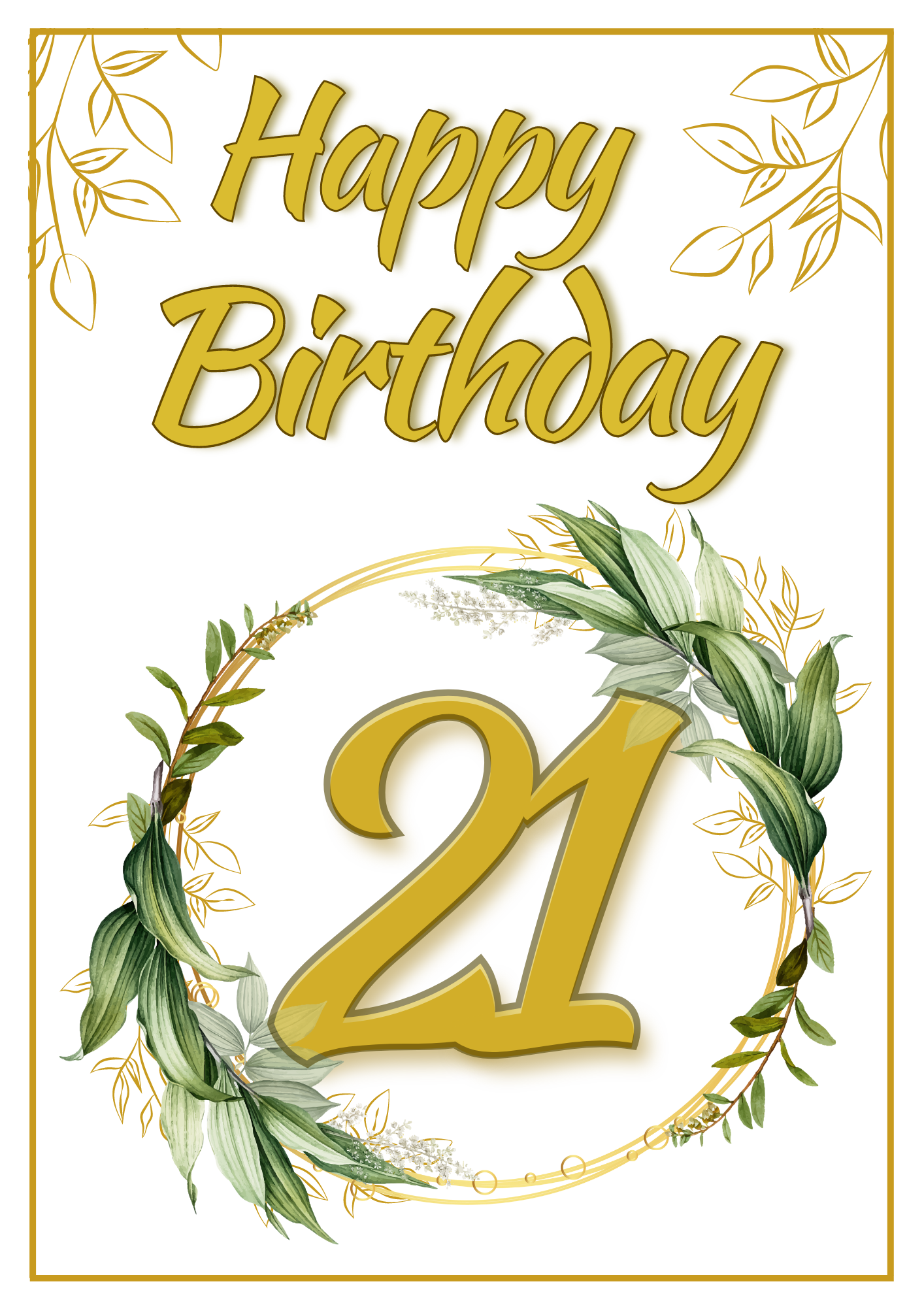 Birthday Card - Significant Gold