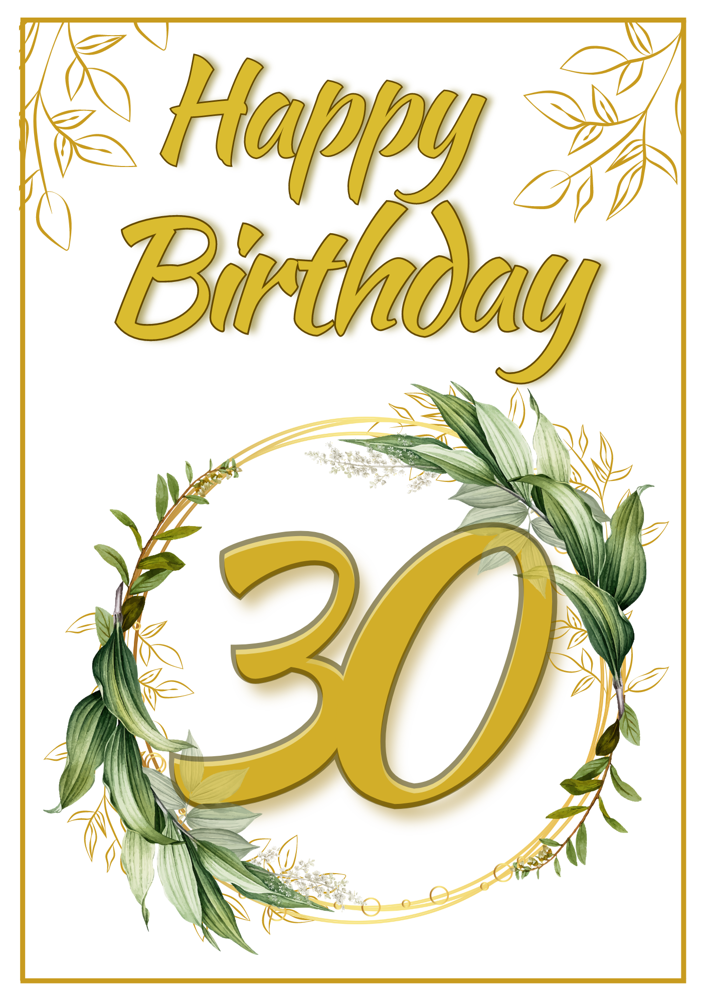 Birthday Card - Significant Gold