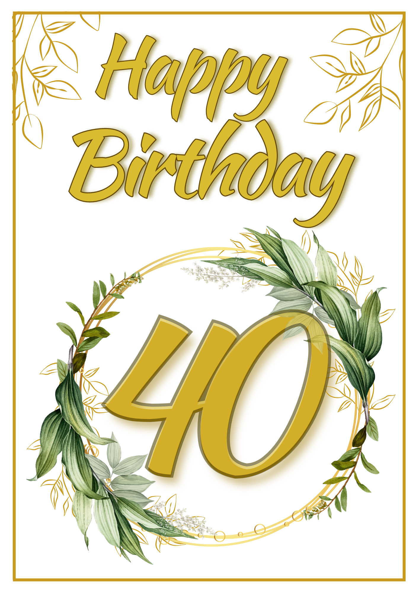 Birthday Card - Significant Gold