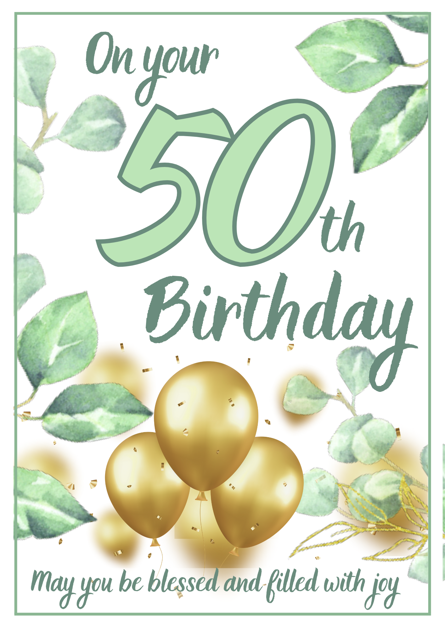 Birthday Card - Significant Green