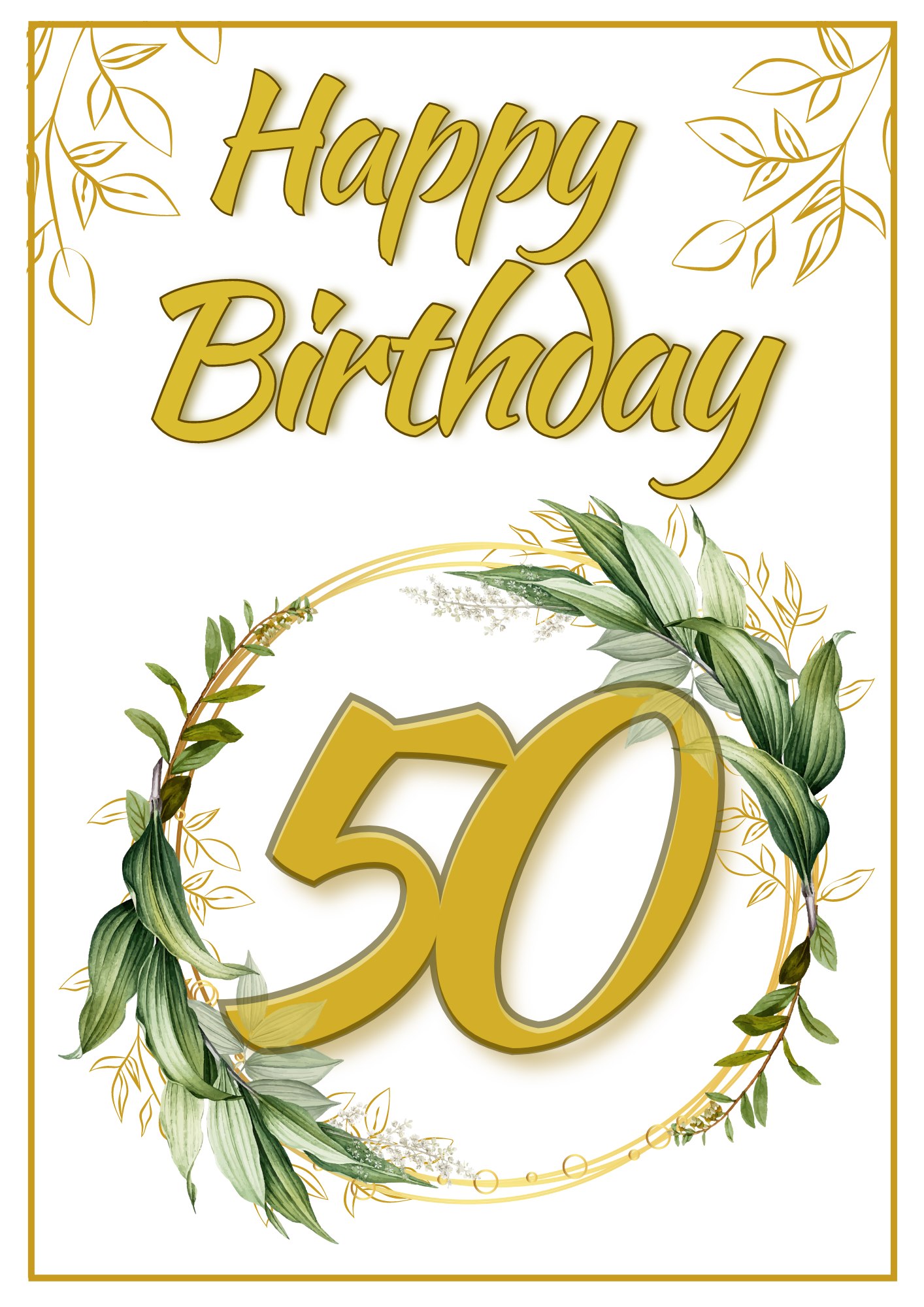 Birthday Card - Significant Gold