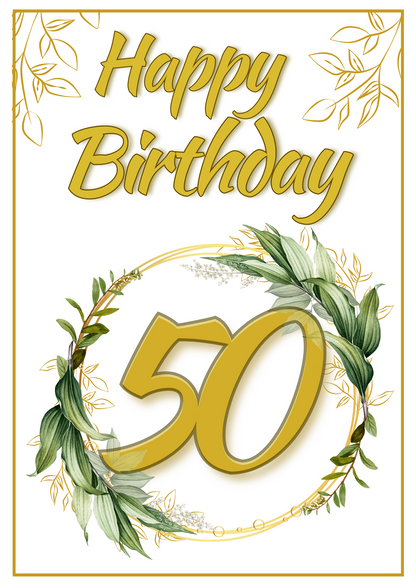 Birthday Card - Significant Gold