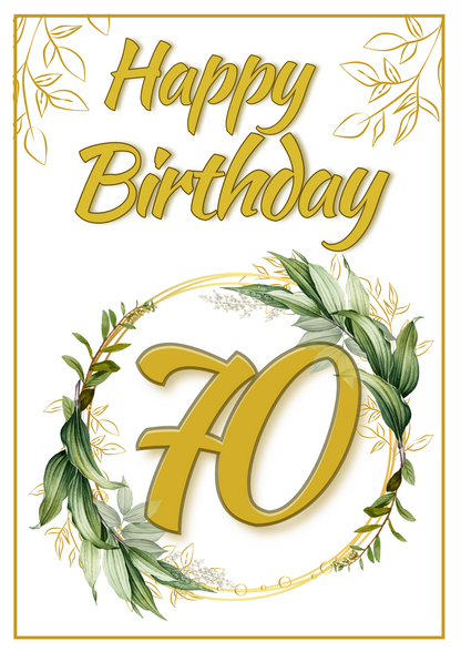 Birthday Card - Significant Gold