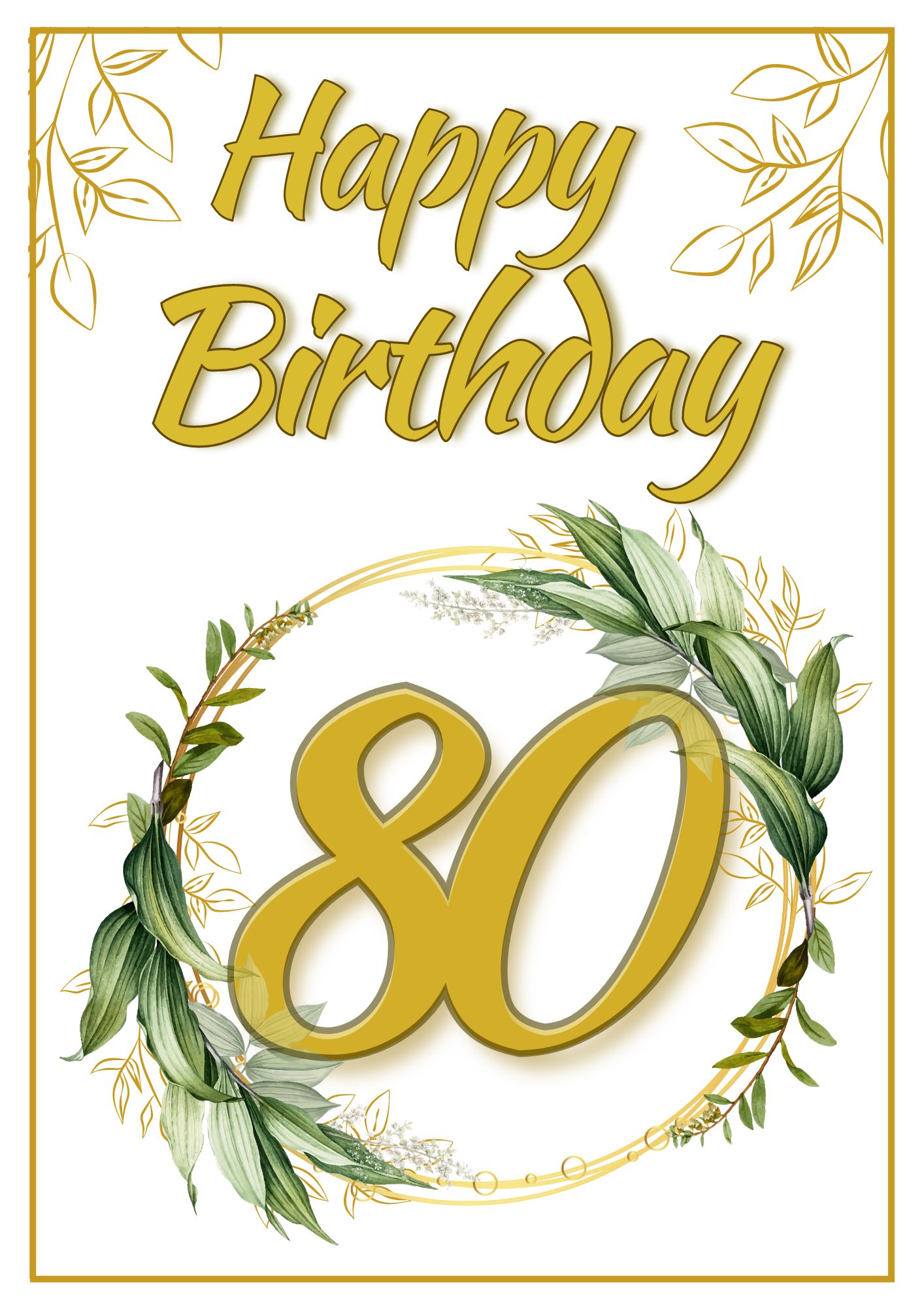 Birthday Card - Significant Gold