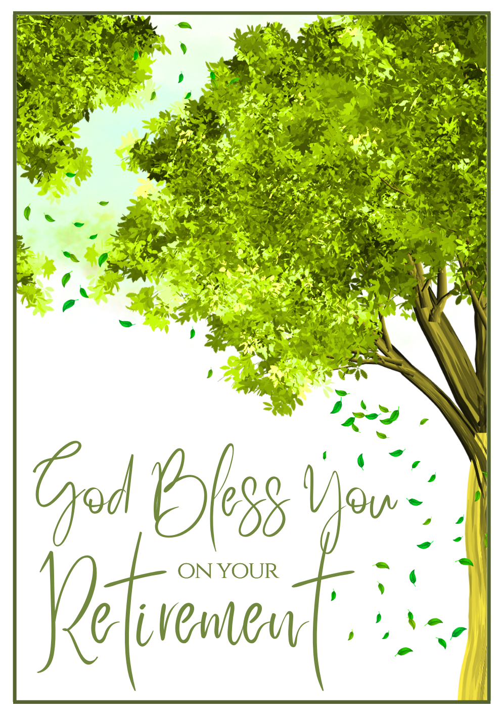 Retirement Card - Falling Leaves