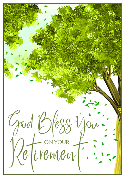 Retirement Card - Falling Leaves