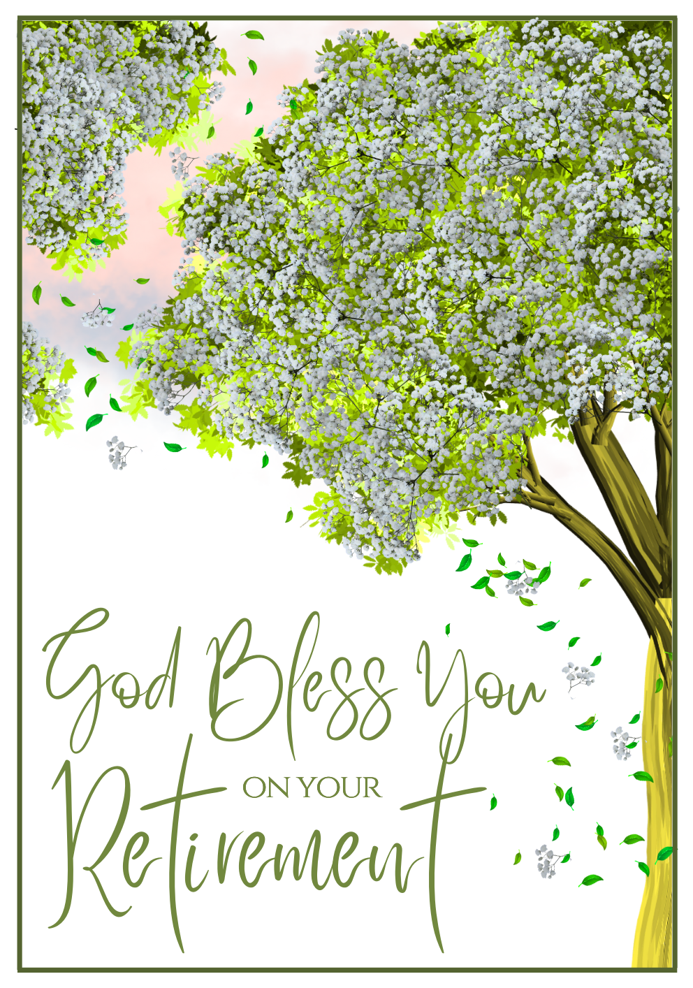 Retirement Card - Falling Leaves