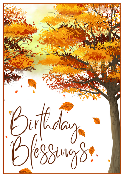 Birthday Card - Autumn Trees