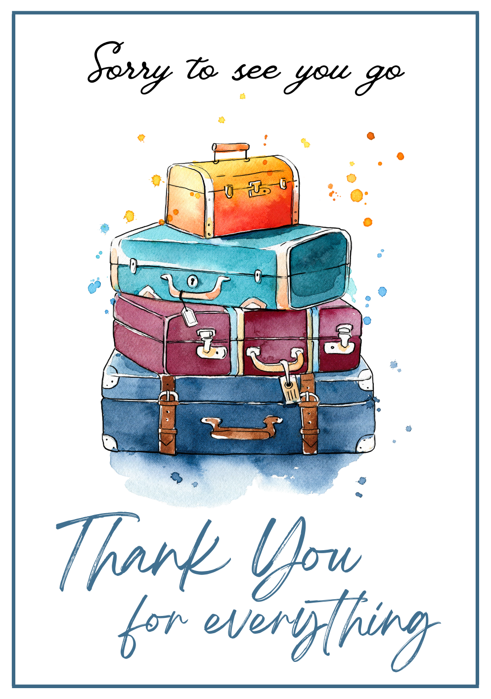 Job Leaver Card - Suitcases