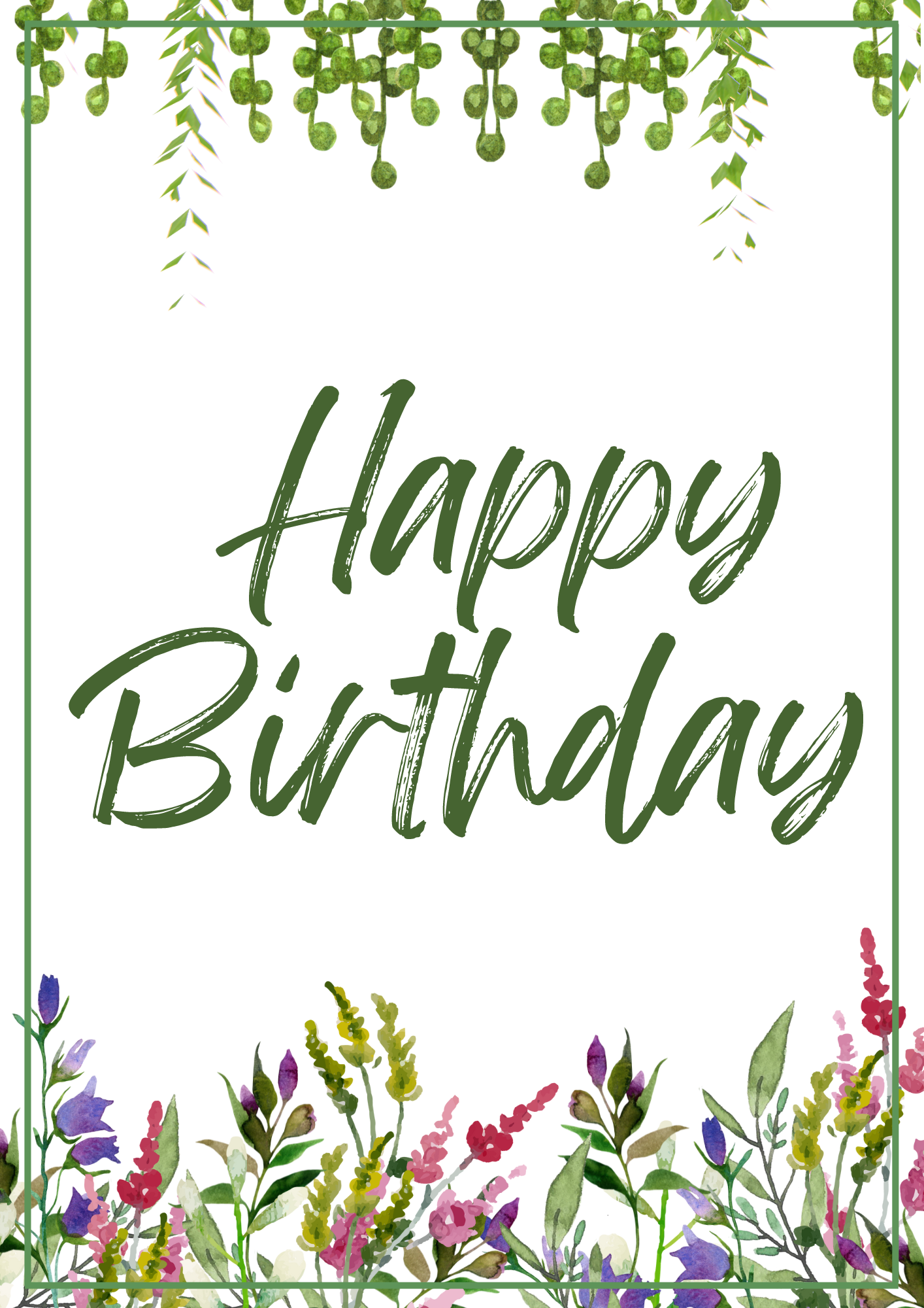 Birthday Card - Wildflowers