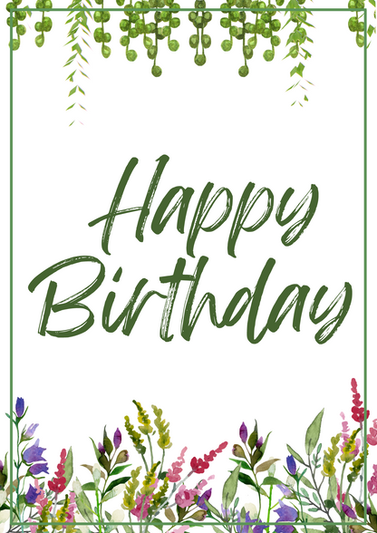 Birthday Card - Wildflowers